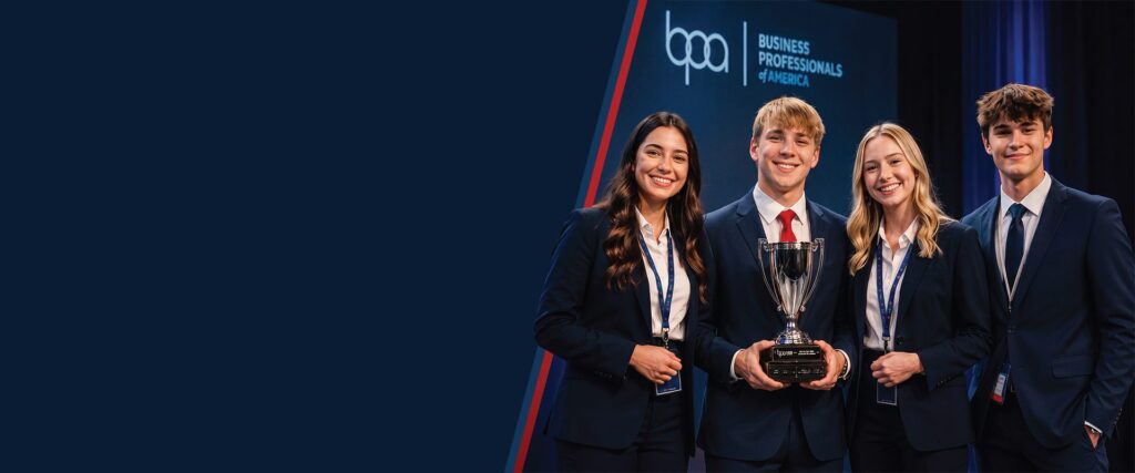 BPA members taking part in a chapter activity